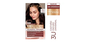 Tintura permanente Excellence sin amoníaco 3U Castaño oscuro. L'oréal