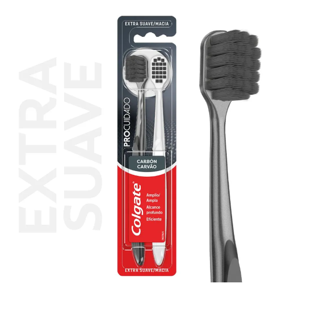 Cepillo dental Colgate Procuidado Carbón 2 Unidades. 1