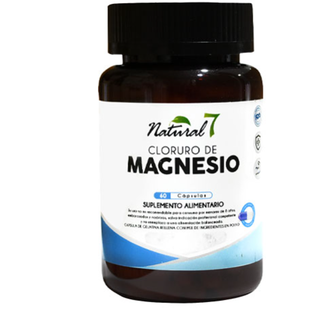 Cloruro de Magnesio 60 Cápsulas. Natural Farm 1