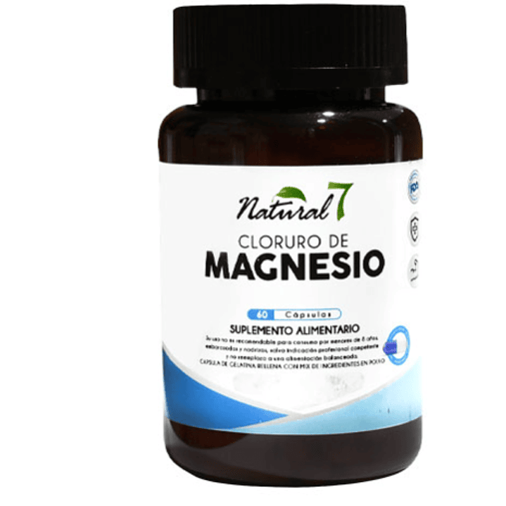 Cloruro de Magnesio 60 Cápsulas. Natural Farm 1
