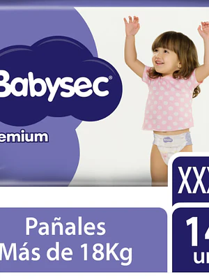 Pañal Babysec Premium XXG 14 Unidades.
