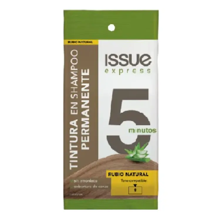 Tintura shampoo Issue express 5 minutos Rubio natural. 1