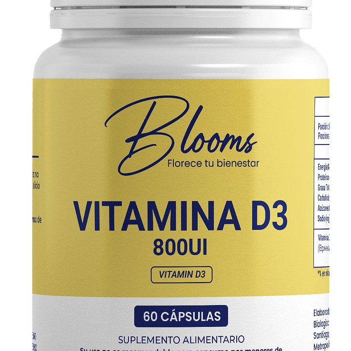 Blooms Vitamina D 800 UI 60 Capsulas 1