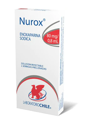 Nurox Enoxaparina 80 mg Solución inyectable 0,8 ml.