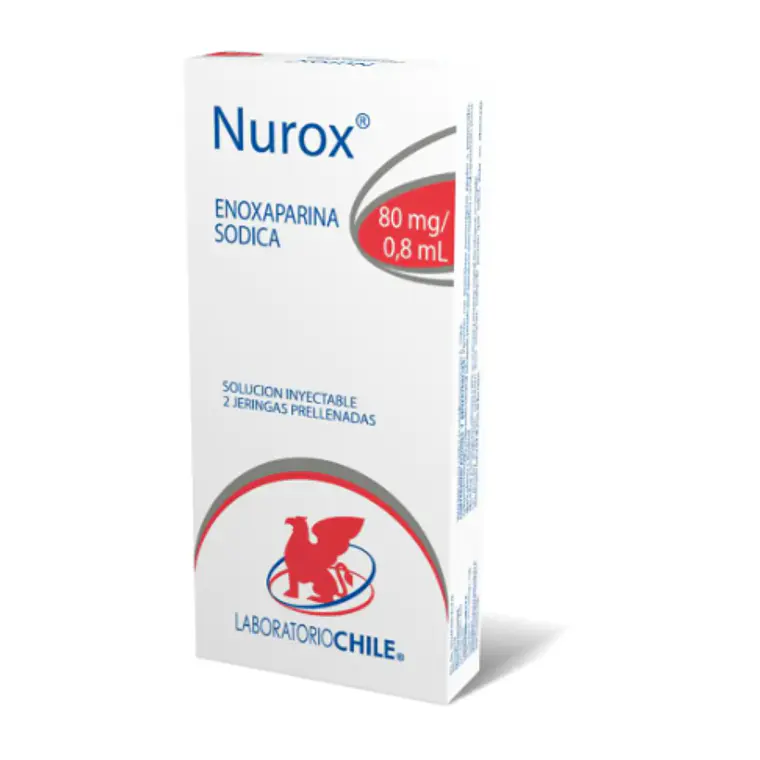 Nurox Enoxaparina 80 mg Solución inyectable 0,8 ml. 1