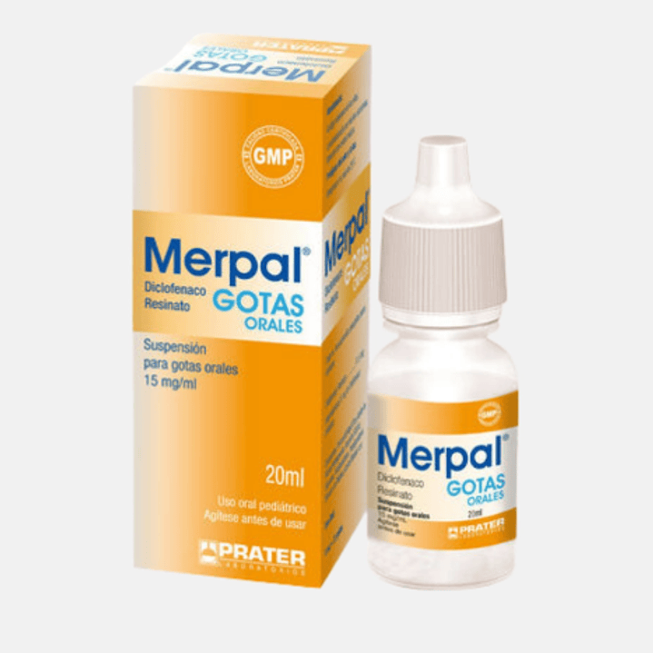 Merpal  Diclofenaco Resinato 15 mg/ml Gotas 20 ml. 1