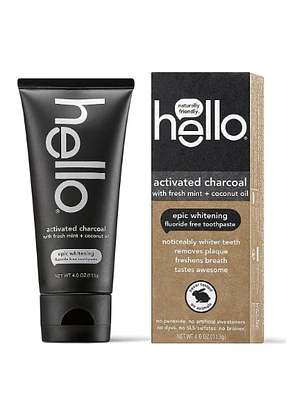 Pasta dental hello Carbón activado con flúor 113 g.