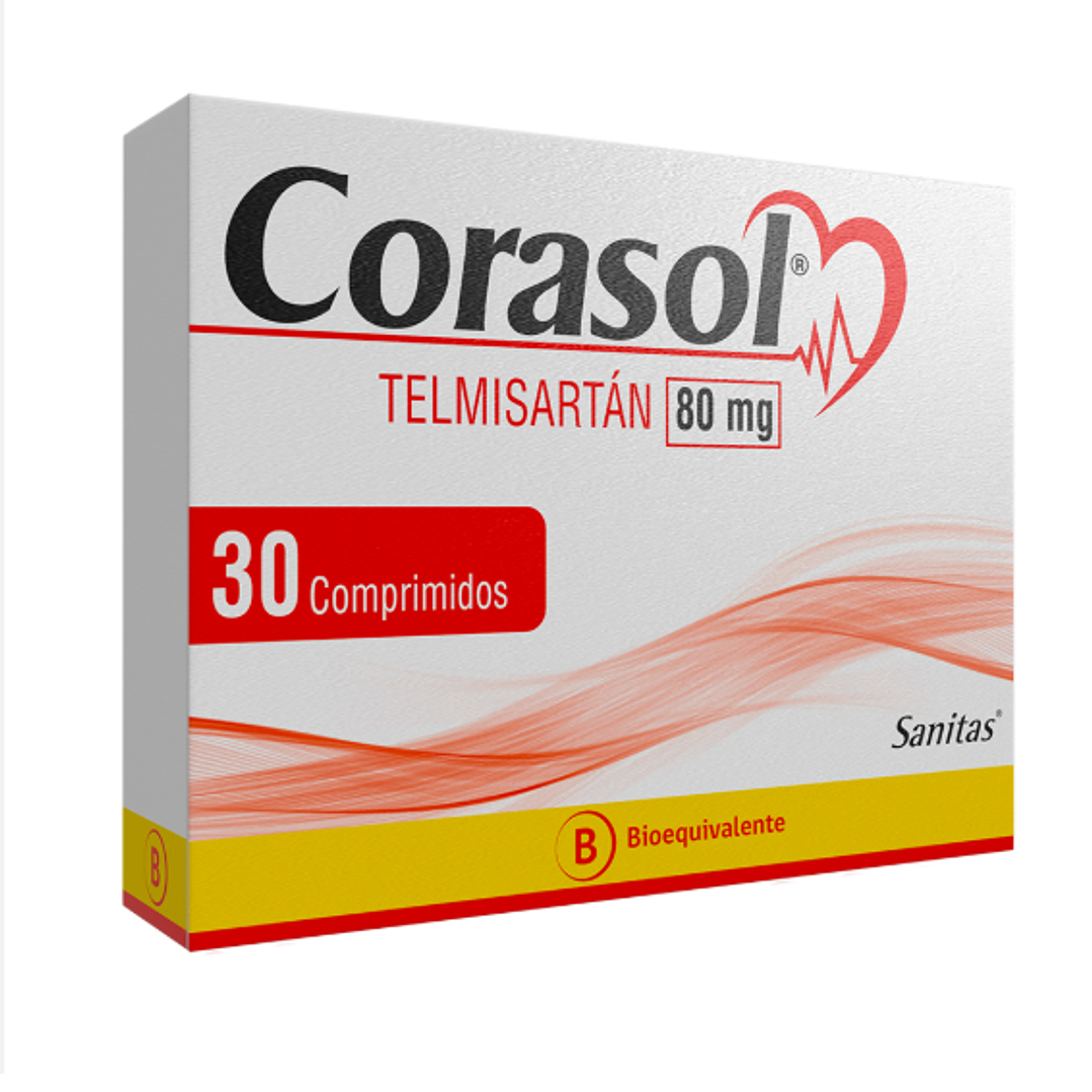 Corasol (B) Telmisartán 80 mg 30 Comprimidos. 1