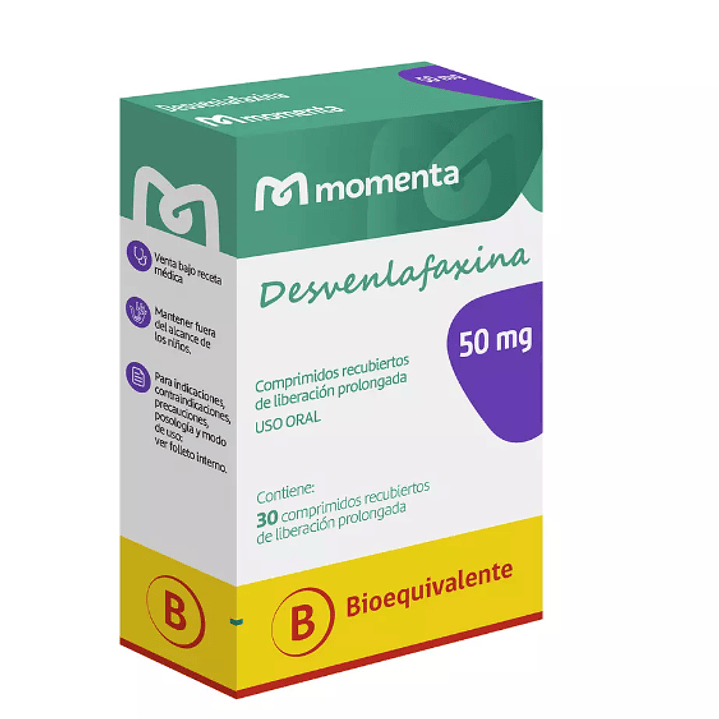 Desvenlafaxina (B) 50 mg 30 Comprimidos recubiertos. 1