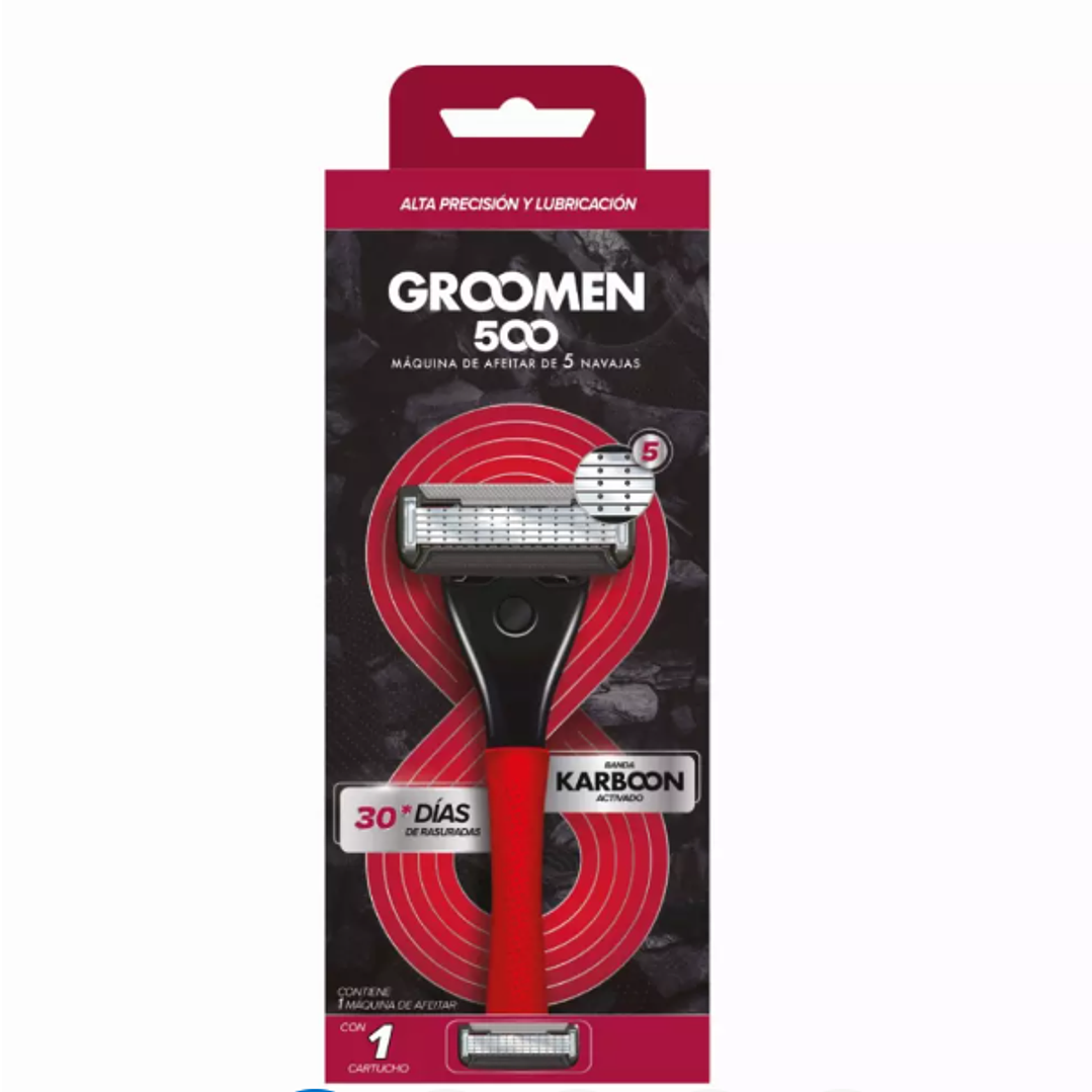 Groomen 500 Máquina de Afeitar 1 cartucho. 1
