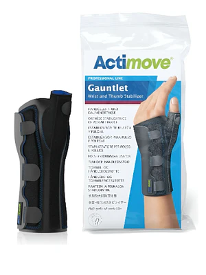 Actimove Estabilizador de muñeca y pulgar. Gauntlet negro XL