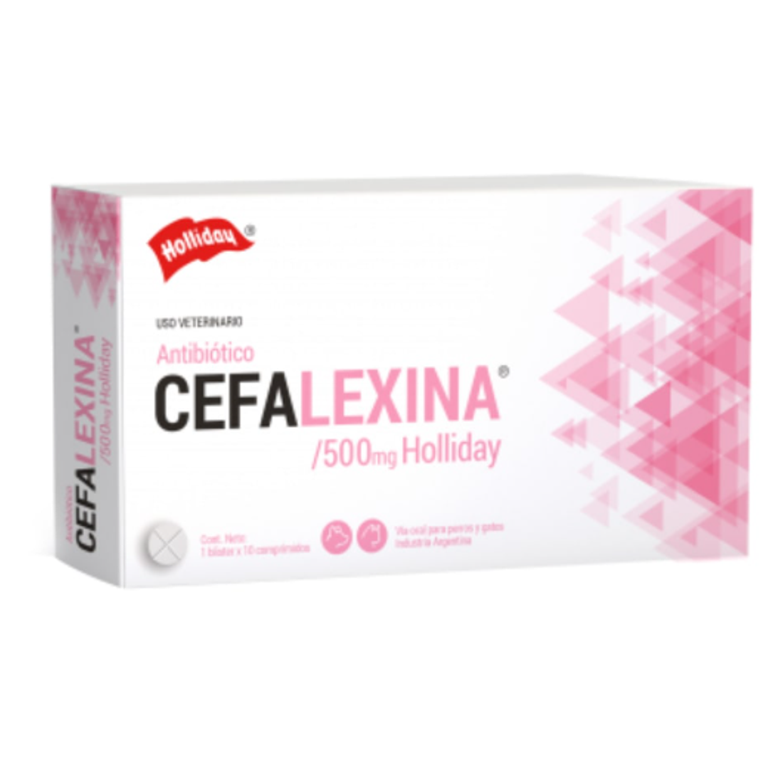 Cefalexina 500 mg 10 Comprimidos. Holliday Uso veterinario 1