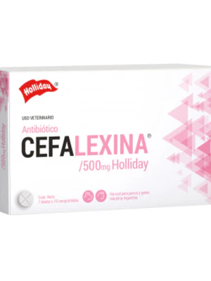Cefalexina 500 mg 10 Comprimidos. Holliday Uso veterinario