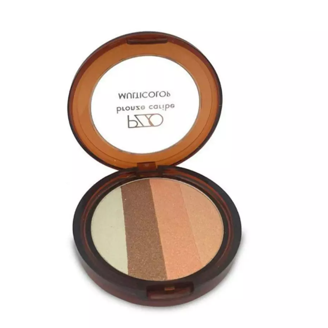 Polvo compacto Bronze caribe multicolor chocolate. Petrizzio 1