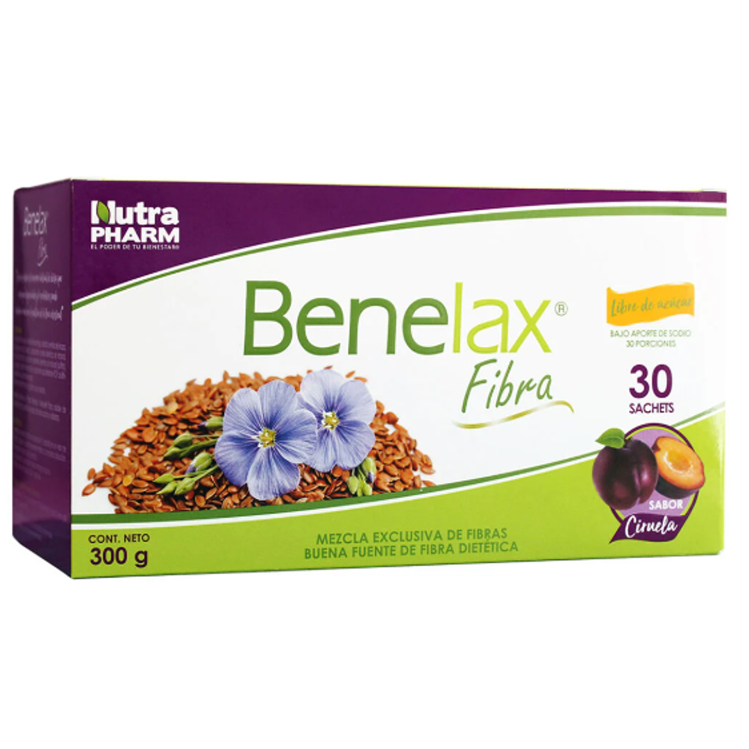 Benelax Fibra Ciruela 30 Sachets. Nutra Pharm 1