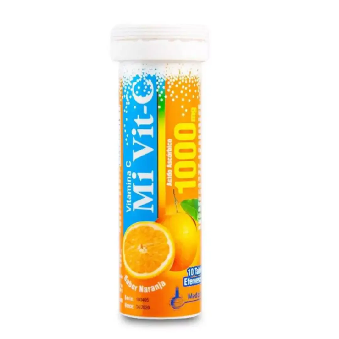 Mi Vit C Ácido ascórbico 1000 mg 10 Comprimidos efervescentes. 1