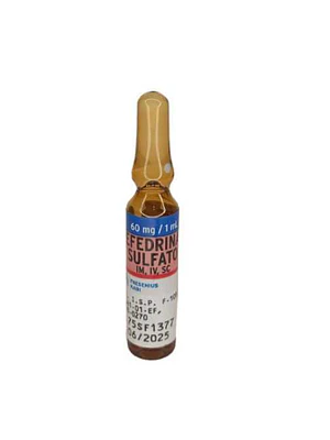 Efedrina sulfato 6 %  Solución inyectable 100 Ampollas 1 ml. Sanderson