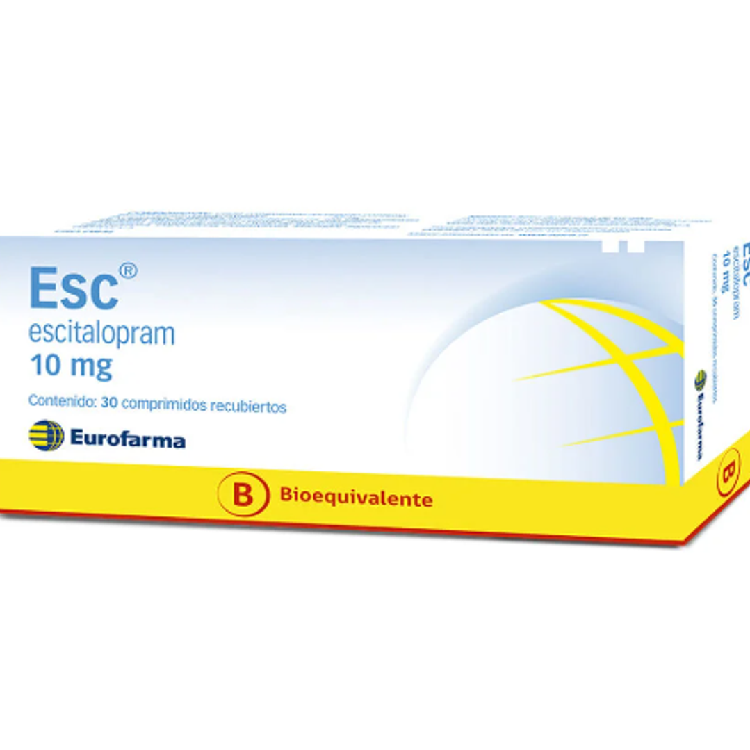 Esc (B) Escitalopram 10 mg 30 Comprimidos recubiertos. 1
