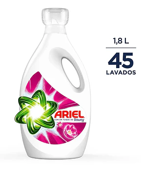 Detergente líquido Ariel toque downy 1,8 L.