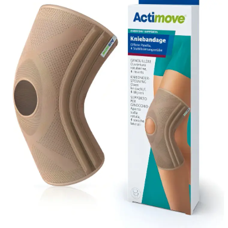 Actimove Soporte de rodilla Rótula abierta Talla L Beige. 1