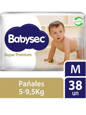 Pañal Babysec Super Premium 38 Unidades.