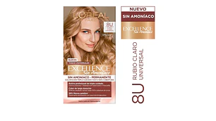 Tintura permanente Excellence sin amoníaco 8U. Rubio claro. L'oréal