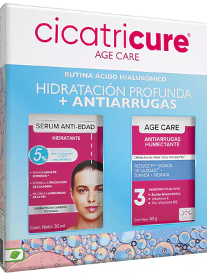 Cicatricure Set Sérum Antiedad hidratante 30ml + Age Care Crema humectante 50 g.
