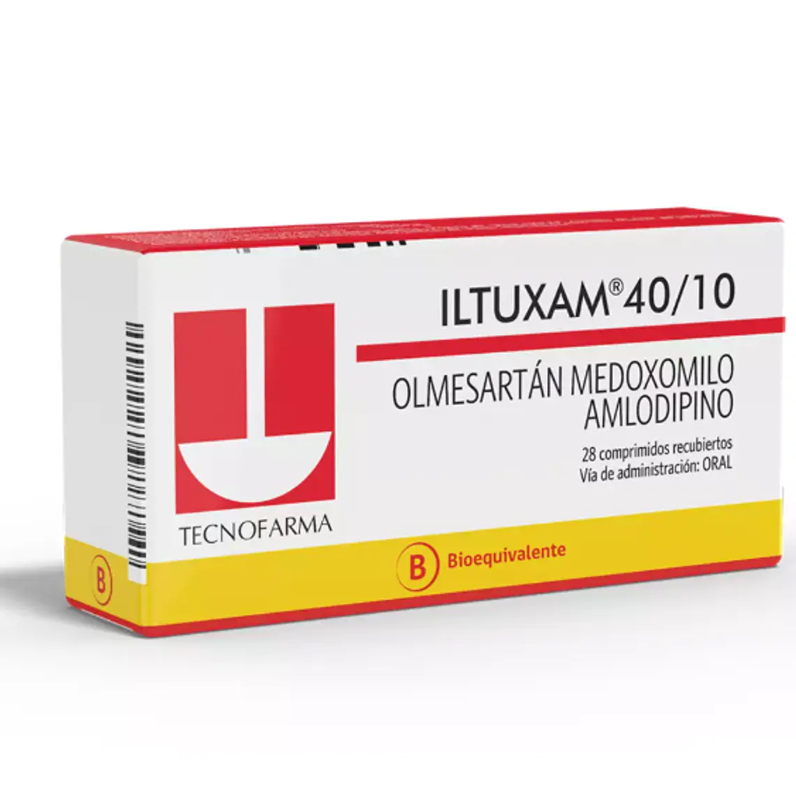 Iltuxam (B) Olmesartán, Amlodipino 40/10 mg 28 Comprimidos. 1