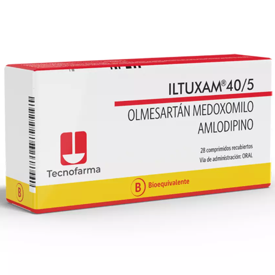 Iltuxam (B) Olmesartán, Amlodipino 40/5 mg 28 Comprimidos. 1