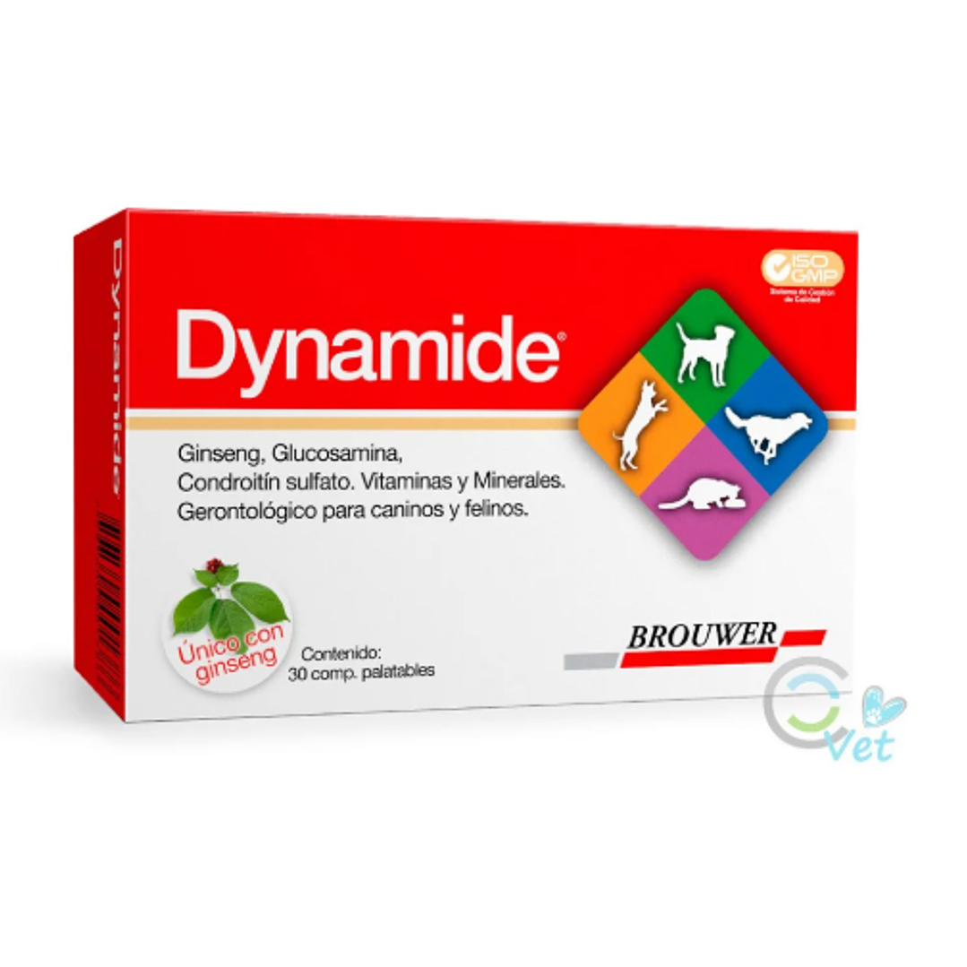 Dynamide Multivitamínico geriátrico perros y gatos 30 Comprimidos Palatab. Uso veterinario 1