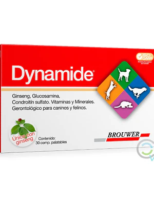 Dynamide Multivitamínico geriátrico perros y gatos 30 Comprimidos Palatab. Uso veterinario