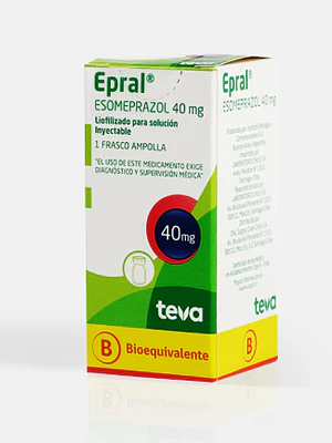 Epral (B) Esomeprazol 40 mg Polvo para solución inyectable 1 frasco ampolla.