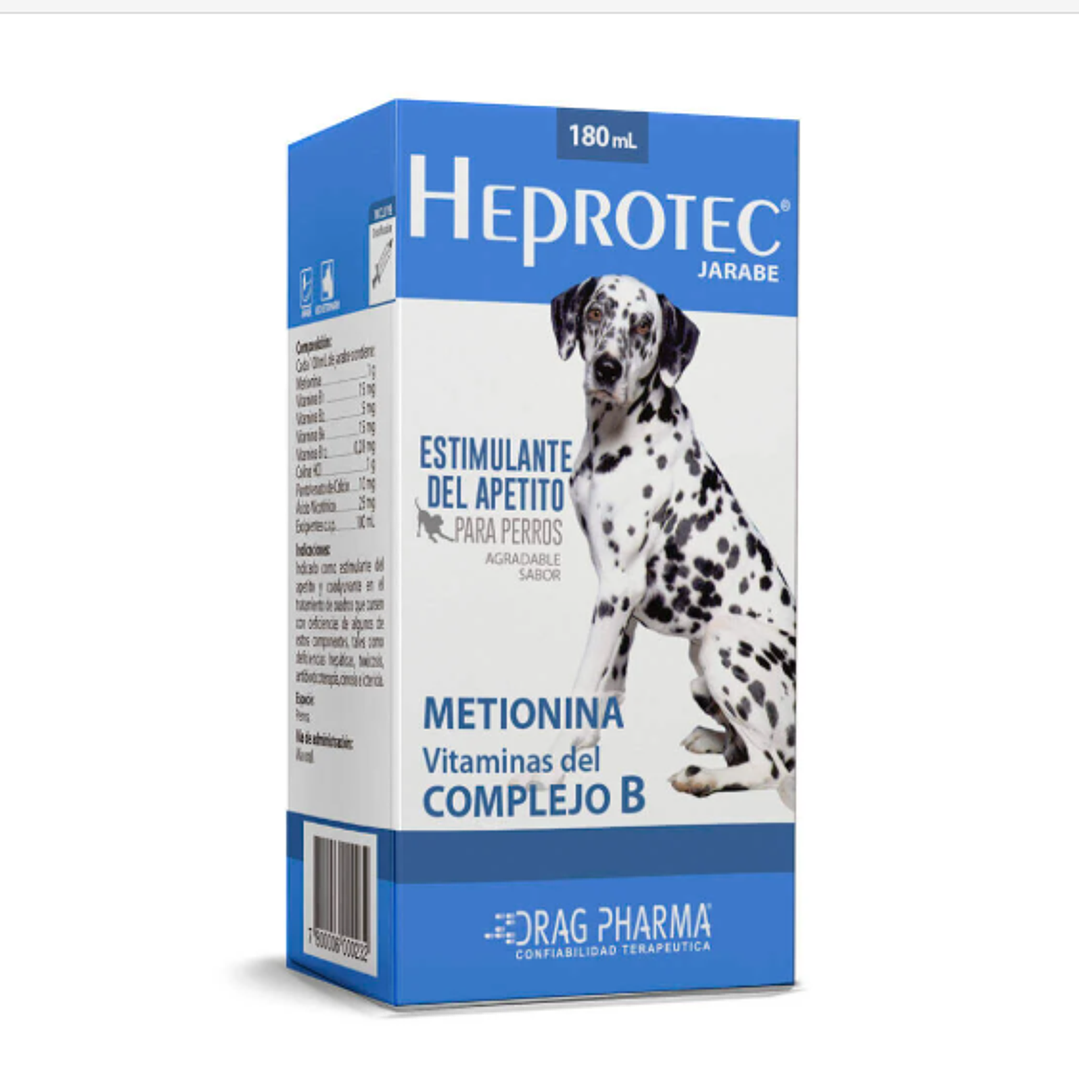 Heprotec Estimilante del apetito Jarabe 180 ml. Uso veterinario 1