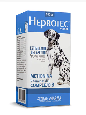 Heprotec Estimilante del apetito Jarabe 180 ml. Uso veterinario