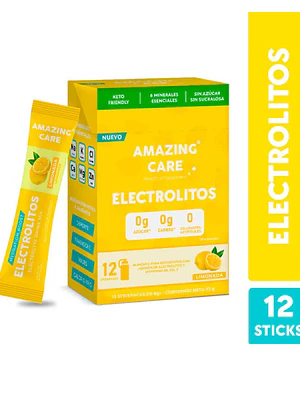 Amazing Care electrolitos en polvo sabor naranja 12 Stick