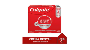 Crema dental Colgate Luminous White 90 g Pack 3 Unidades.