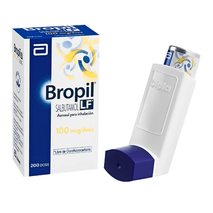 Bropil LF Salbutamol 100 mcg Inhalador 200 dosis. 1