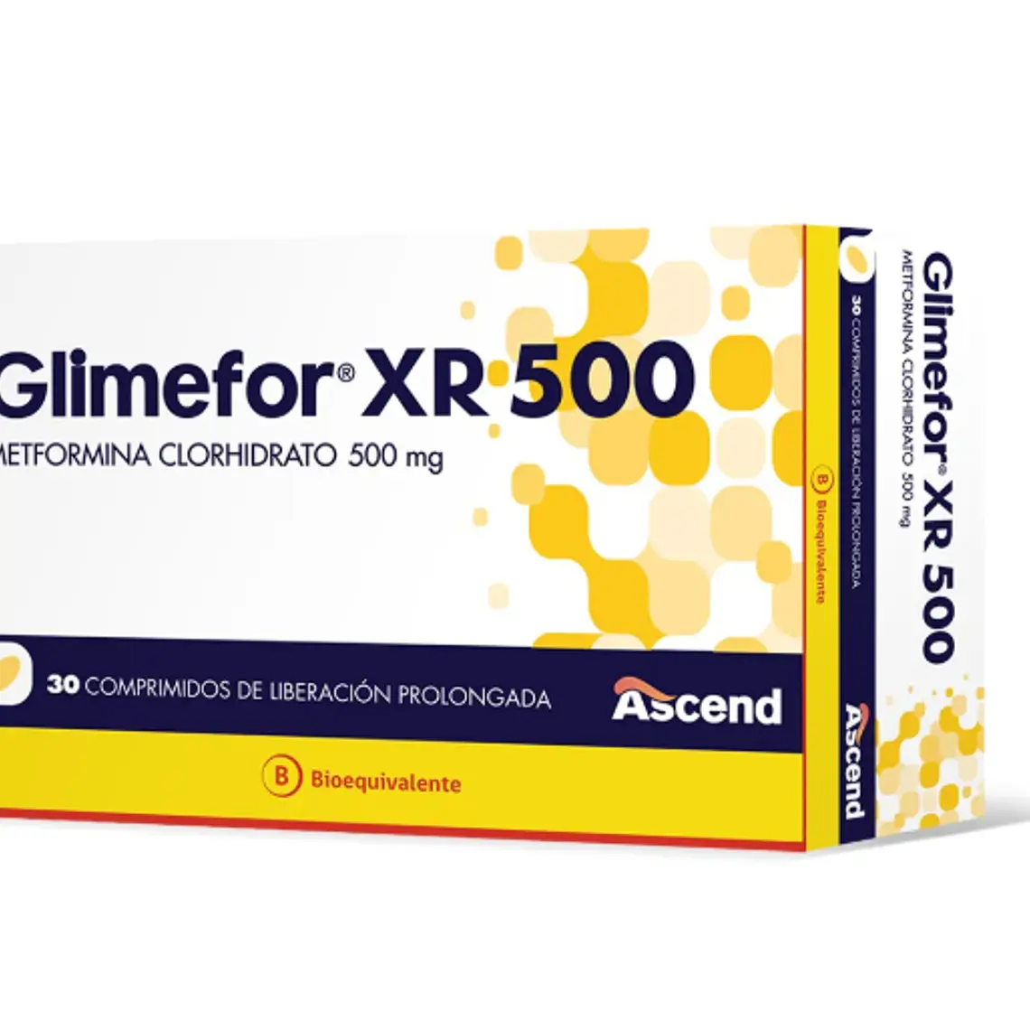 Glimefor XR (B) Metformina 500 mg 30 Comprimidos. 1
