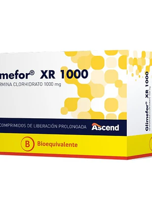 Glimefor XR (B) Metformina 1000 mg 60 Comprimidos.