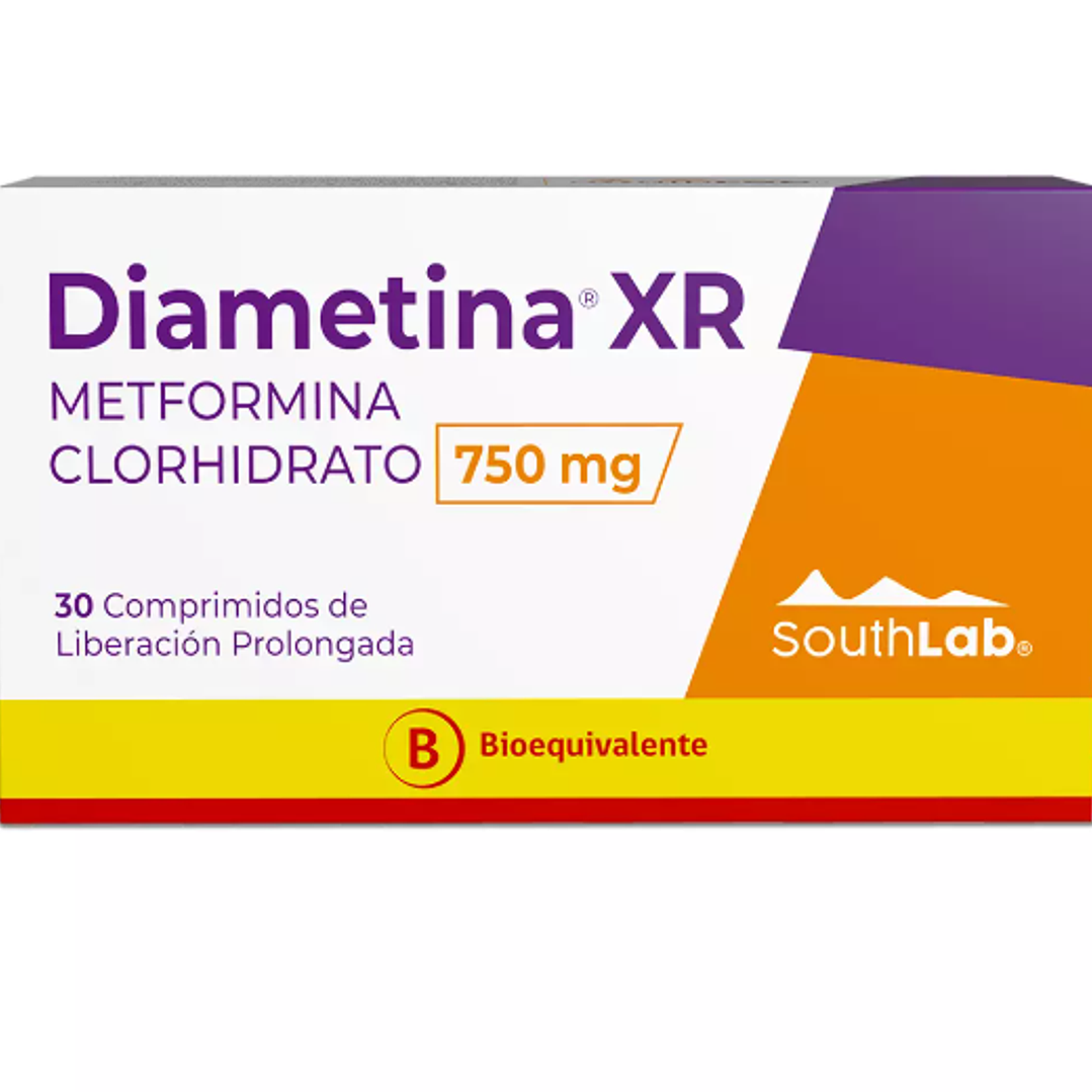 Diametina XR (B) Metformina 750 mg 30 Comprimidos. 1