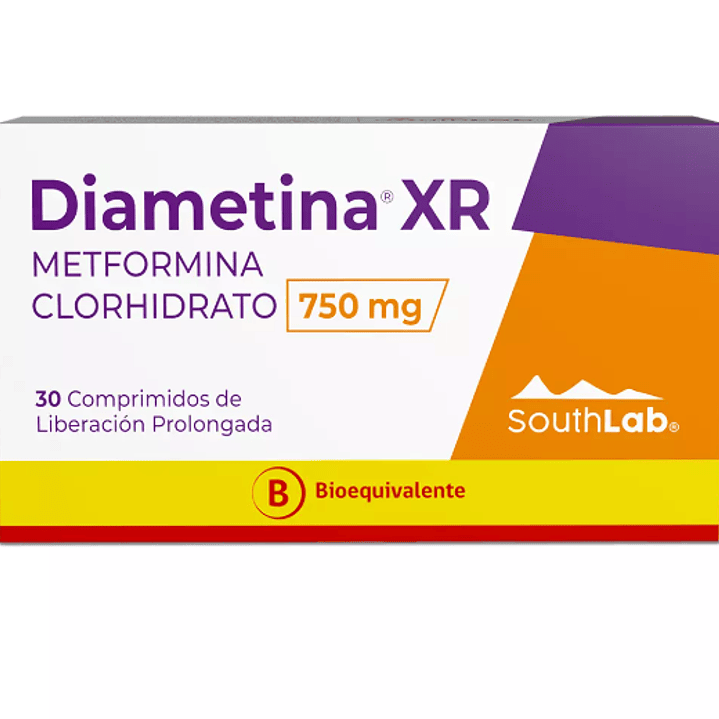 Diametina XR (B) Metformina 750 mg 30 Comprimidos. 1