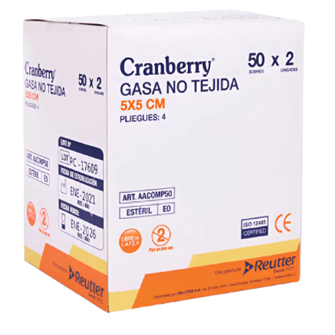 GASA NO TEJIDA EST 5X5 X 2 UN X 50 REUTTER (DM) 1