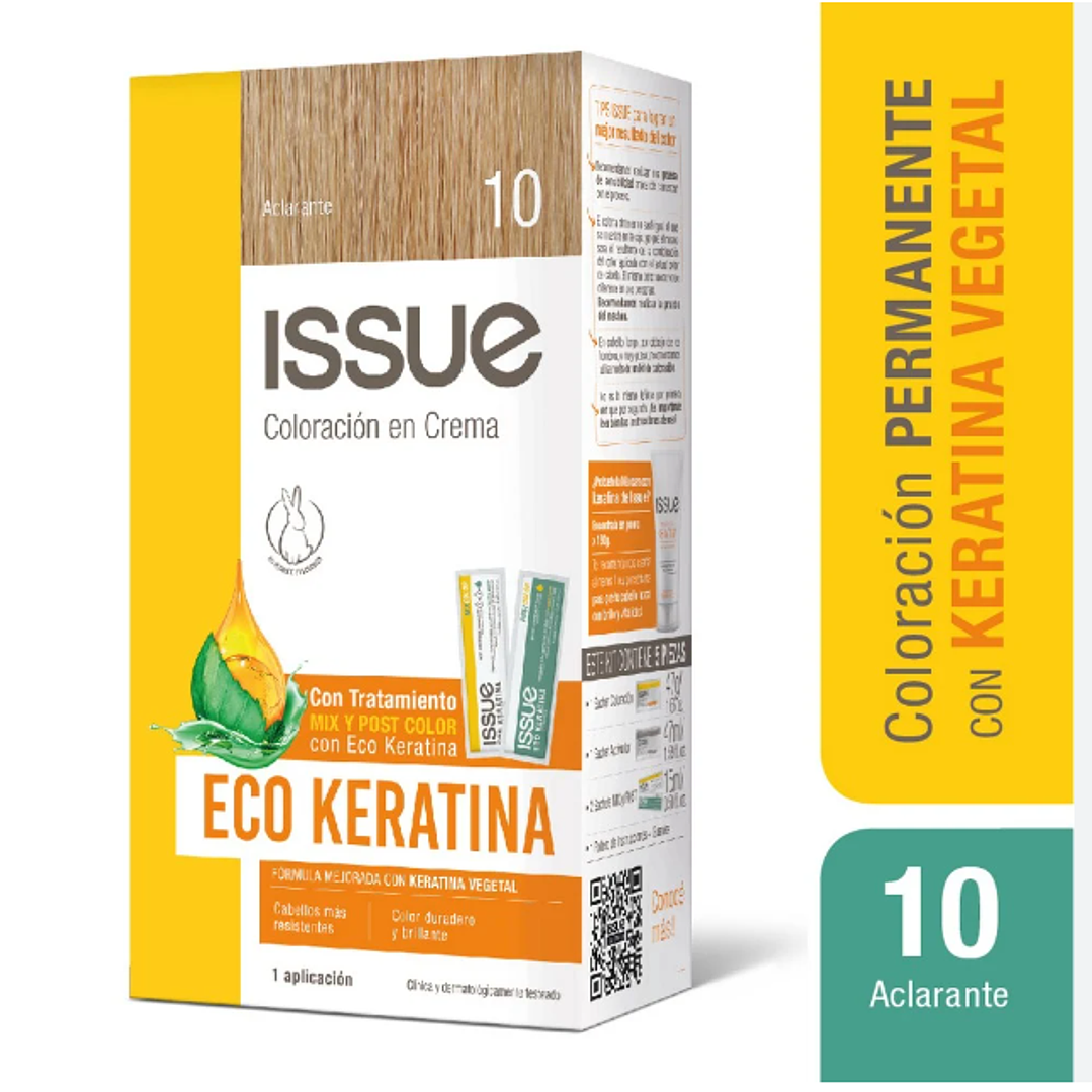 Tintura Issue Eco keratina N°10 Aclarante 1