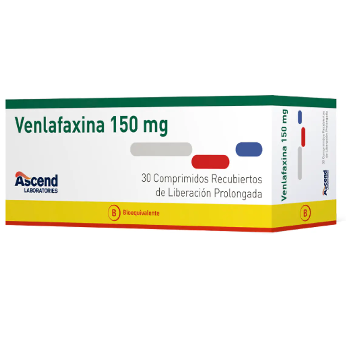 Venlafaxina (B) 150 mg 30 Comprimidos.  Ascend 1