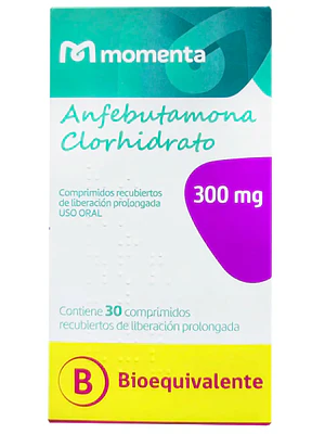 Anfebutamona clorhidrato 300 mg 30 Comprimidos recubiertos.
