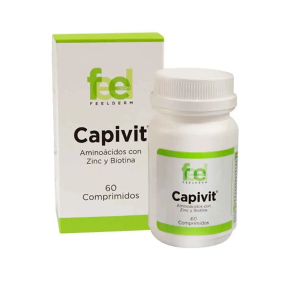 Capivit Aminoácidos Zinc Biotina 60 Comprimidos. Feelderm 1