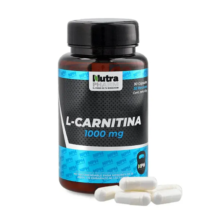 L-Carnitina 1000 mg 90 Cápsulas. Nutra Pharm 1