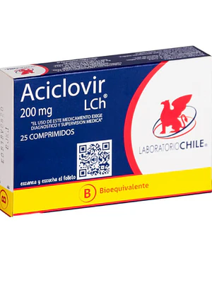 Aciclovir (B) 200 mg 25 Comprimidos.