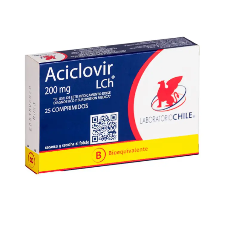 Aciclovir (B) 200 mg 25 Comprimidos. 1