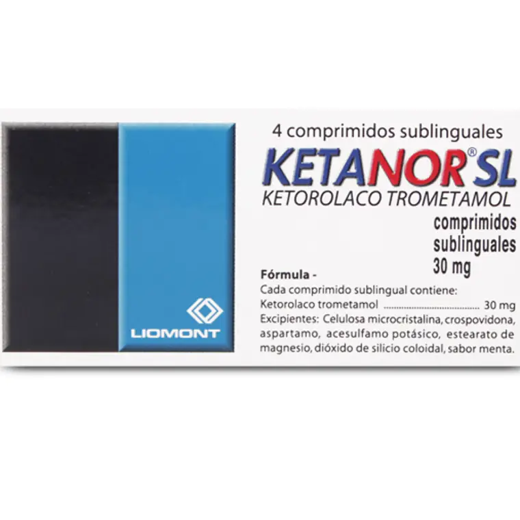 Ketanor SL Ketorolaco, Trometamol 30 mg 4 Comprimidos sublinguales. 1